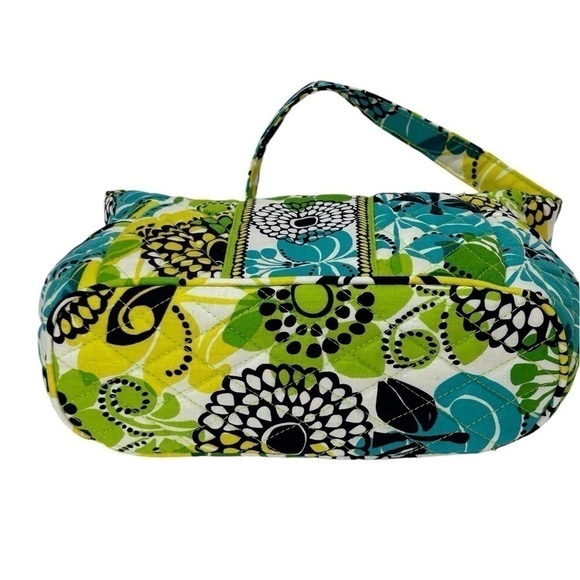 Vera Bradley Small Shoulder Bag Limes Up Yellow/Lime Green/Black/White EUC - Picture 5 of 8